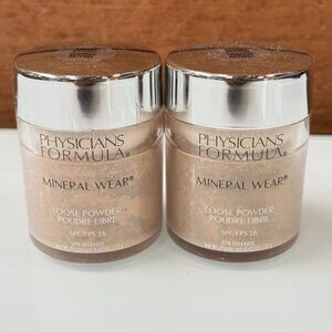 Physicians Formula Mineral Wear Loose Powder SPF 16 Natural Shade 2 Pack Set New